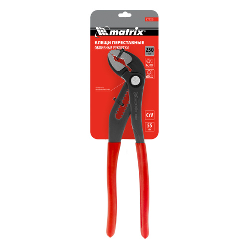 Клещи переставные 250 мм, кнопочный механизм, хром-ванадий, обливные рукоятки Matrix по ценам производителя в Челябинске с доставкой по всей России