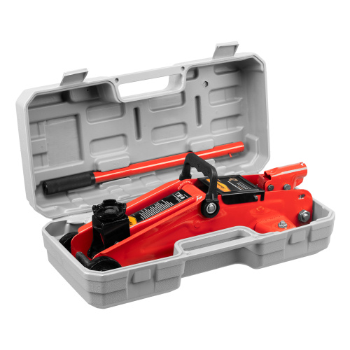 Домкрат гидравлический подкатной, 2 т, h подъема 125-300 мм, в пластиковом кейсе Sparta по ценам производителя в Челябинске с доставкой по всей России