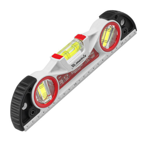 Уровень алюминиевый литой, фрезерованный, 3 глазка, две ударные площадки, 235 мм Matrix по ценам производителя в Челябинске с доставкой по всей России