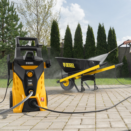 Моечная машина высокого давления R-180i, 2400 Вт, 180 бар, 7.5 л/мин, асинхронный двигатель Denzel по ценам производителя в Челябинске с доставкой по всей России