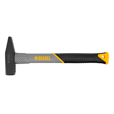 Молоток слесарный, 500 г, кованый, фибергласовая рукоятка c TPR покрытием Denzel по ценам производителя в Челябинске с доставкой по всей России