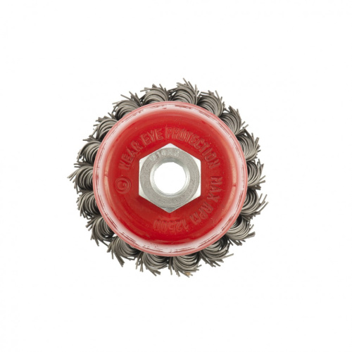 Щетка для УШМ, 75 мм, М14, "чашка", двухрядная, крученая проволока 0.8 мм Matrix по ценам производителя в Челябинске с доставкой по всей России