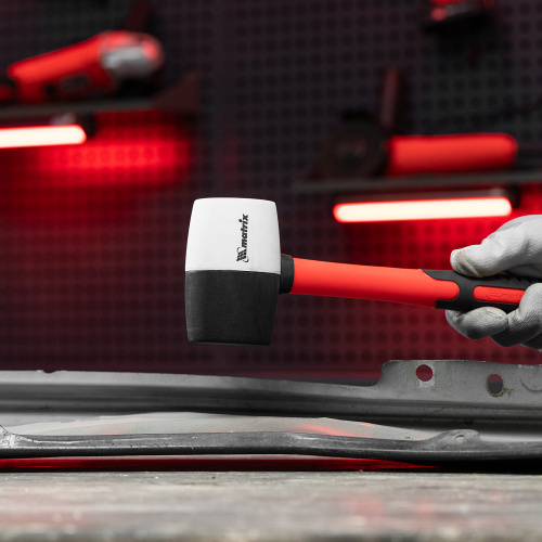 Киянка резиновая, 450 г, черно-белая резина, фибергласовая рукоятка Matrix по ценам производителя в Челябинске с доставкой по всей России