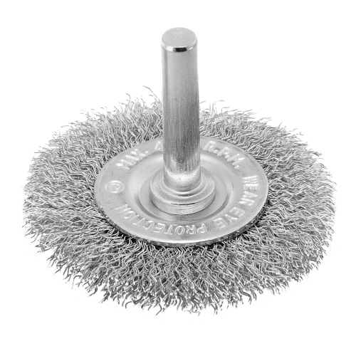 Щетка для дрели, 60 мм, плоская со шпилькой, витая проволока Сибртех по ценам производителя в Челябинске с доставкой по всей России