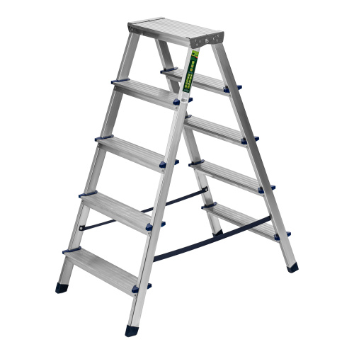 Стремянка двусторонняя 5 ступеней, алюминиевая, Сибртех по ценам производителя в Челябинске с доставкой по всей России