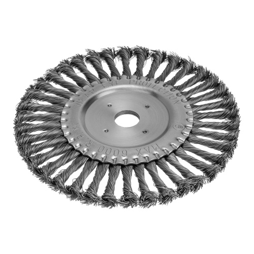 Щетка для УШМ, 200 мм, посадка 22.2 мм, плоская, крученая проволока 0.5 мм Сибртех по ценам производителя в Челябинске с доставкой по всей России