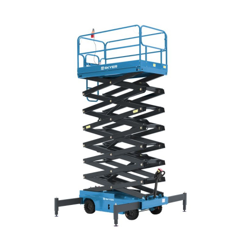 Подъемник самоходный электрический ножничный ведомый SKYER SPFP1403 по ценам производителя в Челябинске с доставкой по всей России