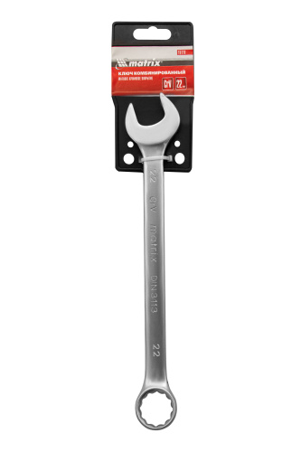 Ключ комбинированный, 22 мм, CrV, матовый хром Matrix по ценам производителя в Челябинске с доставкой по всей России
