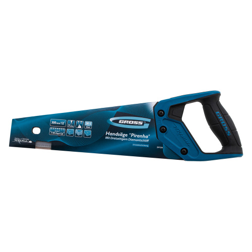 Ножовка по дереву "PIRANHA", 300 мм, 7 TPI, 3D-зуб, тефлоновое покрытие полотна, двухкомпонентная рукоятка Gross по ценам производителя в Челябинске с доставкой по всей России