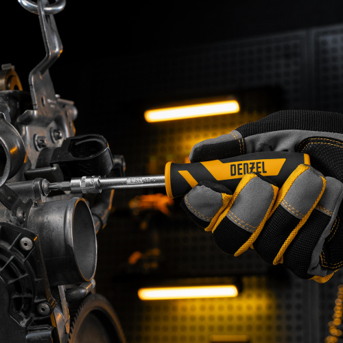 Набор инструментов, 1/2", 1/4", CrV, S2, пластиковый кейс, 109 предметов Denzel по ценам производителя в Челябинске с доставкой по всей России