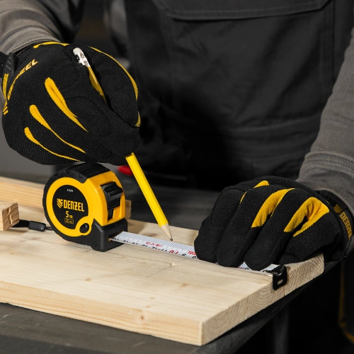 Рулетка 5м х 25мм, двухкомп. корпус, кнопка-пауза Denzel по ценам производителя в Челябинске с доставкой по всей России