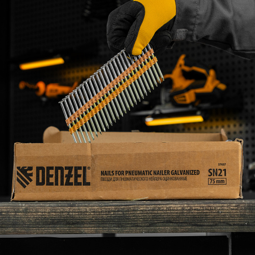 Гвозди для пнев. нейлера (оцинк.) длина - 75 мм, диам. - 3,05 мм, 2000 шт. Denzel по ценам производителя в Челябинске с доставкой по всей России