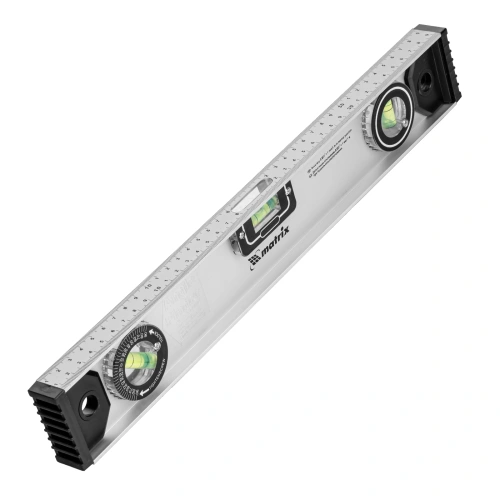 Уровень алюминиевый "Рельс", 400 мм, 3 глазка (1 поворотный) Matrix по ценам производителя в Челябинске с доставкой по всей России