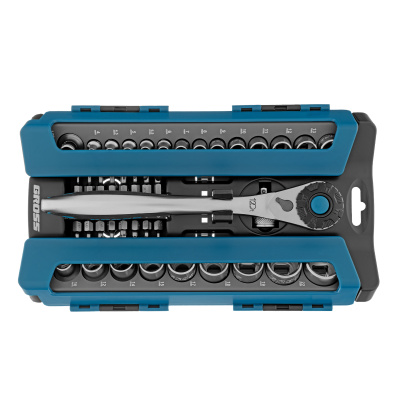 Набор торцевых головок, трещотка 120 зубьев, 1/2", 1/4", CrV, 41 предмет Gross по ценам производителя в Челябинске с доставкой по всей России