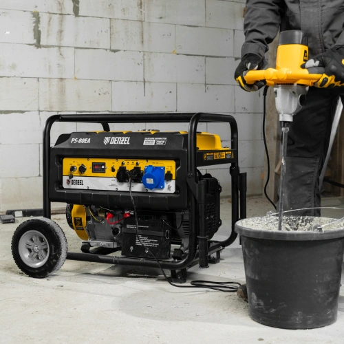 Генератор бензиновый PS 80 EA, 8.0 кВт, 230 В, 25 л, коннектор автоматики, электростартер Denzel по ценам производителя в Челябинске с доставкой по всей России