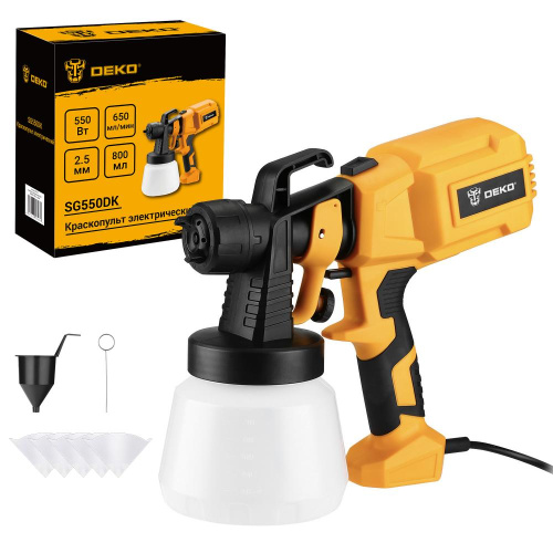 Краскопульт электрический DEKO SG550DK, 800 мл, 550Вт купить в Москве с доставкой по всей России | ProtosMarket.ru