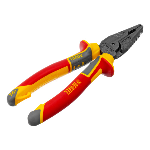 Плоскогубцы комбинированные, диэлектрические трехкомпонентные рукоятки до 1000 В, 180 мм Denzel по ценам производителя в Челябинске с доставкой по всей России