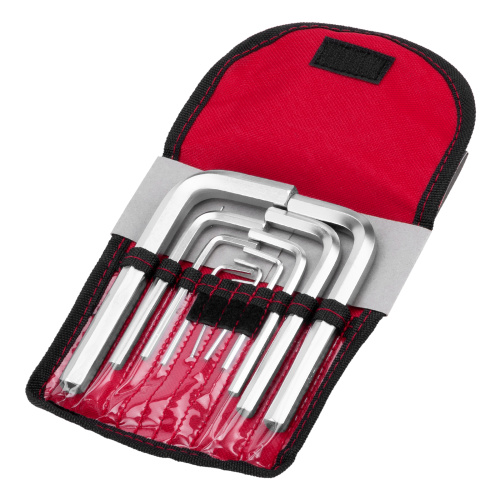 Набор ключей имбусовых HEX, 1.5-12 мм, CrV, 10 шт, короткие, сатин, чехол Matrix по ценам производителя в Челябинске с доставкой по всей России