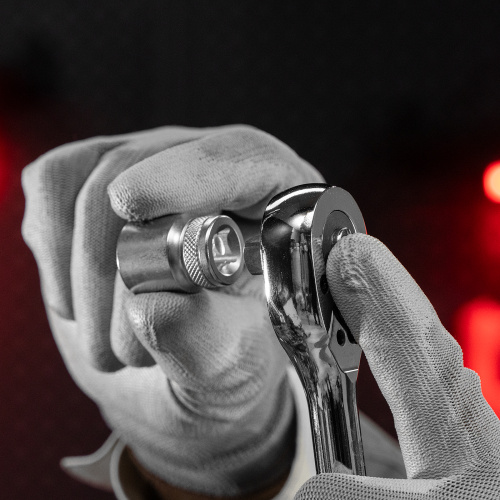 Ключ-трещотка 3/8", CrV, 45 зубьев, с быстрым сбросом, хром Matrix по ценам производителя в Челябинске с доставкой по всей России