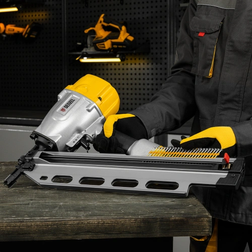 Нейлер пневматический PN2190 для гвоздей SN21 от 50 до 90 мм Denzel по ценам производителя в Челябинске с доставкой по всей России