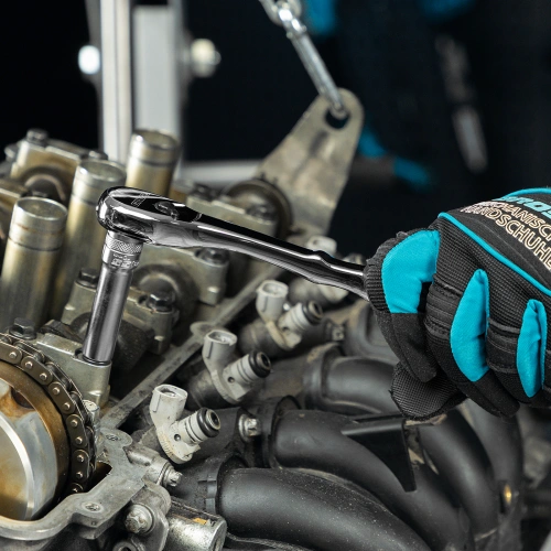 Ключ-трещотка 3/8", CrV, 90 зубьев, усиленный, хром Gross по ценам производителя в Челябинске с доставкой по всей России