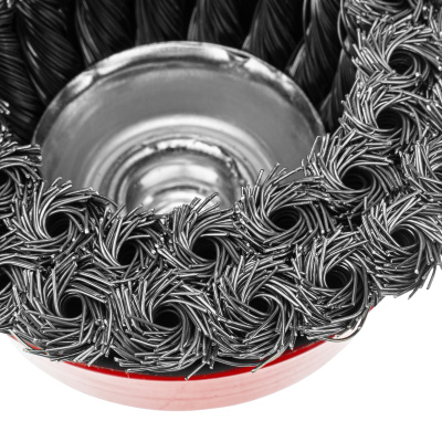 Щетка для УШМ, 100 мм, М14, "чашка", двухрядная, крученая проволока 0.5 мм Matrix по ценам производителя в Челябинске с доставкой по всей России