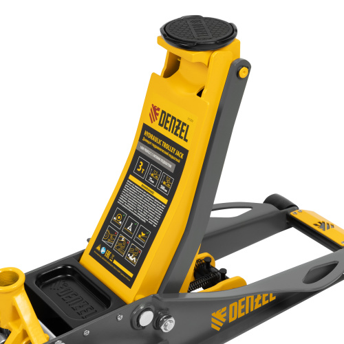 Домкрат гидравлический подкатной, 3 т, 75-500 мм, быстрый подъем, низкий подхват, проф. Denzel по ценам производителя в Челябинске с доставкой по всей России