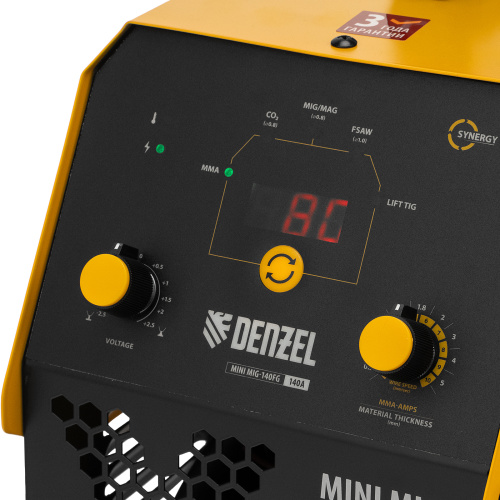 Аппарат инвертор. полуавтомат. сварки Mini MIG-140FG, 140 А, ПВ 60% Denzel по ценам производителя в Челябинске с доставкой по всей России
