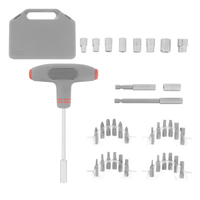 Отвертка с Т-образной эргономичной ручкой и набором насадок, 36 шт, CrV, пластиковый бокс Matrix по ценам производителя в Челябинске с доставкой по всей России