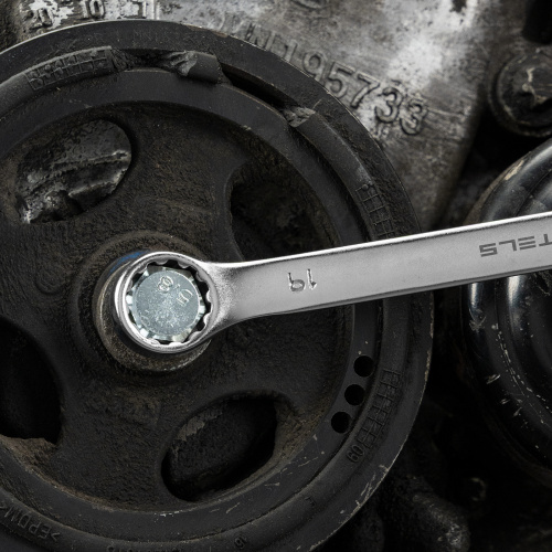 Набор ключей комбинированных, 8-19 мм, 8 шт, CrV, матовый хром Stels по ценам производителя в Челябинске с доставкой по всей России