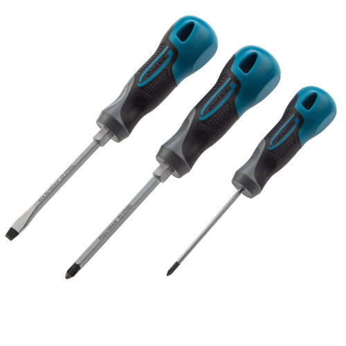 Набор отверток комбинированный 3 шт, S2, трехкомпонентная рукоятка Gross по ценам производителя в Челябинске с доставкой по всей России