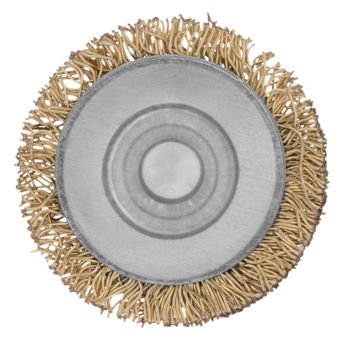 Щетка для дрели, 30 мм, плоская со шпилькой, латунированная витая проволока Matrix по ценам производителя в Челябинске с доставкой по всей России