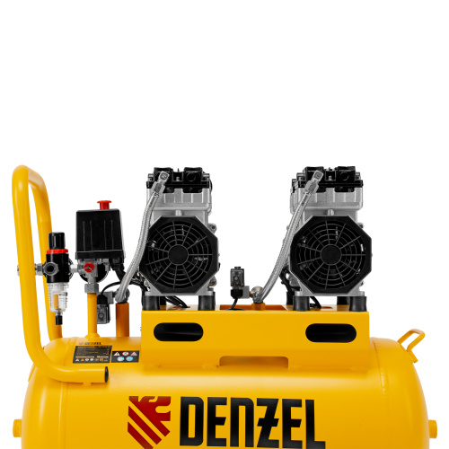Компрессор безмасляный, малошумный DLS 1500/50, 1500 ВТ, 2x750, 50 л, 260 л/мин Denzel по ценам производителя в Челябинске с доставкой по всей России