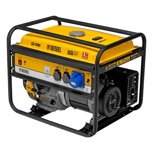 Генератор бензиновый GE 7900, 6.5 кВт, 220 В/50 Гц, 25 л, ручной пуск Denzel по ценам производителя в Челябинске с доставкой по всей России