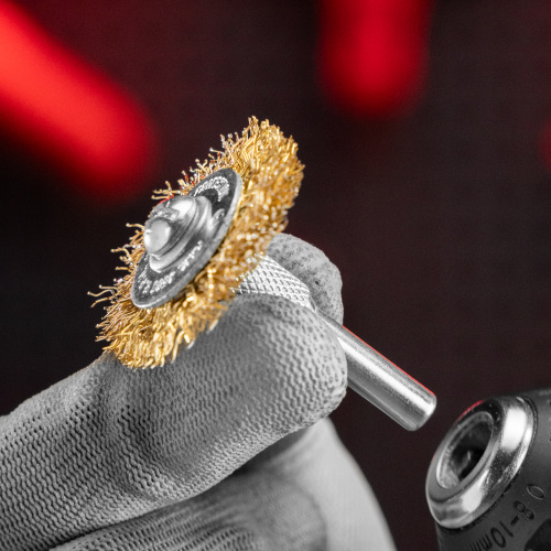 Набор щеток для дрели, 5 шт, 5 плоских 25-38-50-63-75 мм, со шпильками, металлические Matrix по ценам производителя в Челябинске с доставкой по всей России