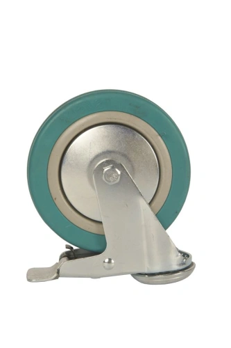 Колесо аппаратное поворотное SChgb 55 125 мм под болт с тормозом (N) по ценам производителя в Челябинске с доставкой по всей России