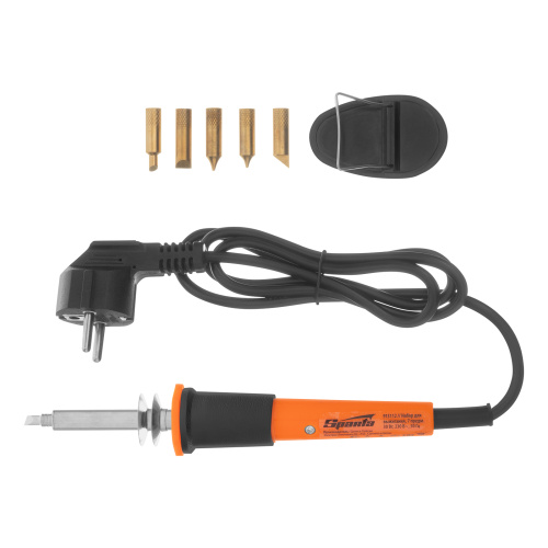 Набор для выжигания, 7 предметов: паяльник 30 Вт, подставка, жала сменные Sparta по ценам производителя в Челябинске с доставкой по всей России