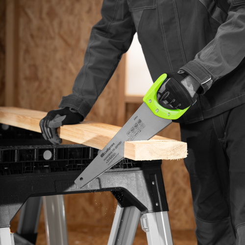 Ножовка по дереву"Зубец" для точных пильных работ, 350 мм, каленый зуб 2D, 14 TPI, двухкомпонентная рукоятка Сибртех по ценам производителя в Челябинске с доставкой по всей России