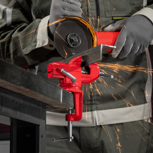 Тиски слесарные, 50 мм, настольные, поворотные, c наковальней MTX по ценам производителя в Челябинске с доставкой по всей России