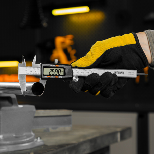 Штангенциркуль, 150 мм, электронный, с глубиномером Denzel по ценам производителя в Челябинске с доставкой по всей России