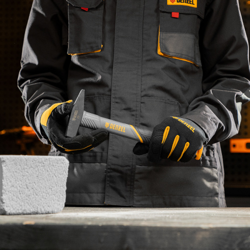 Молоток слесарный, 300 г, кованый, фибергласовая рукоятка c TPR покрытием Denzel по ценам производителя в Челябинске с доставкой по всей России