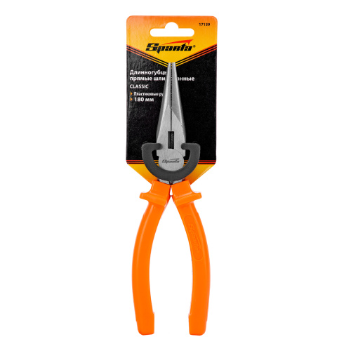 Длинногубцы прямые Classic, 180 мм, шлифованные, пластмассовые рукоятки Sparta по ценам производителя в Челябинске с доставкой по всей России
