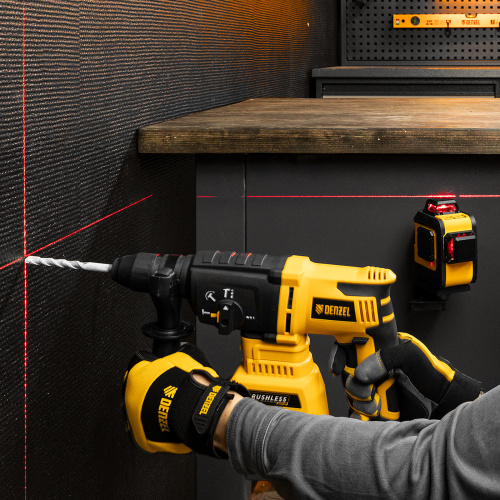 Лазерный уровень мультипризменный LX 360-2 Red, 30 м, 635 нм, аккумулятор Li 2800 мАч, резьба 5/8" Denzel по ценам производителя в Челябинске с доставкой по всей России