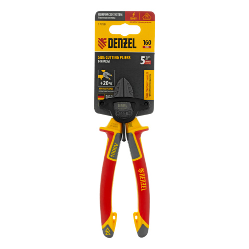 Бокорезы, диэлектрические рукоятки, до 1000 В, трехкомпонентные рукоятки, 160 мм Denzel по ценам производителя в Челябинске с доставкой по всей России