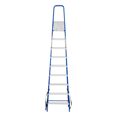 Стремянка, 9 ступеней, стальной профиль, алюминиевые ступени Сибртех по ценам производителя в Челябинске с доставкой по всей России