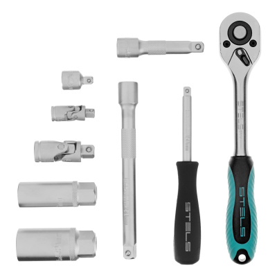 Набор торцевых головок с трещоткой, 1/4"и 3/8", 44 предмета Stels по ценам производителя в Челябинске с доставкой по всей России