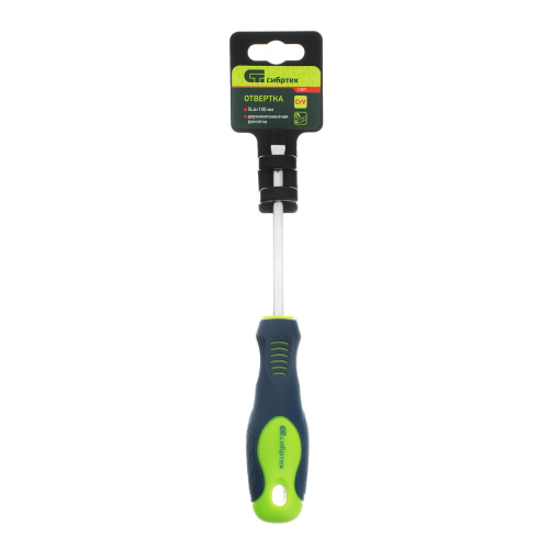 Отвертка, SL6 х 100 мм, CrV, двухкомпонентная рукоятка Сибртех по ценам производителя в Челябинске с доставкой по всей России