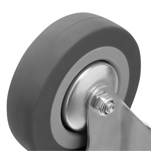 Колесо поворотное с тормозом D 50 мм, крепление  платформенное Сибртех по ценам производителя в Челябинске с доставкой по всей России