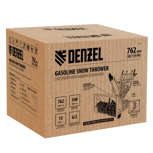 Бензиновая снегоуборочная машина SBL 711DT PRO, 420cc, гусеницы, эл.старт, блок. дифф. Denzel по ценам производителя в Челябинске с доставкой по всей России