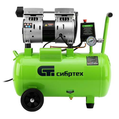 Компрессор безмаслянный малошумный МБ 1100/24,1100 Вт, 24 л, 170 л/мин Сибртех по ценам производителя в Челябинске с доставкой по всей России